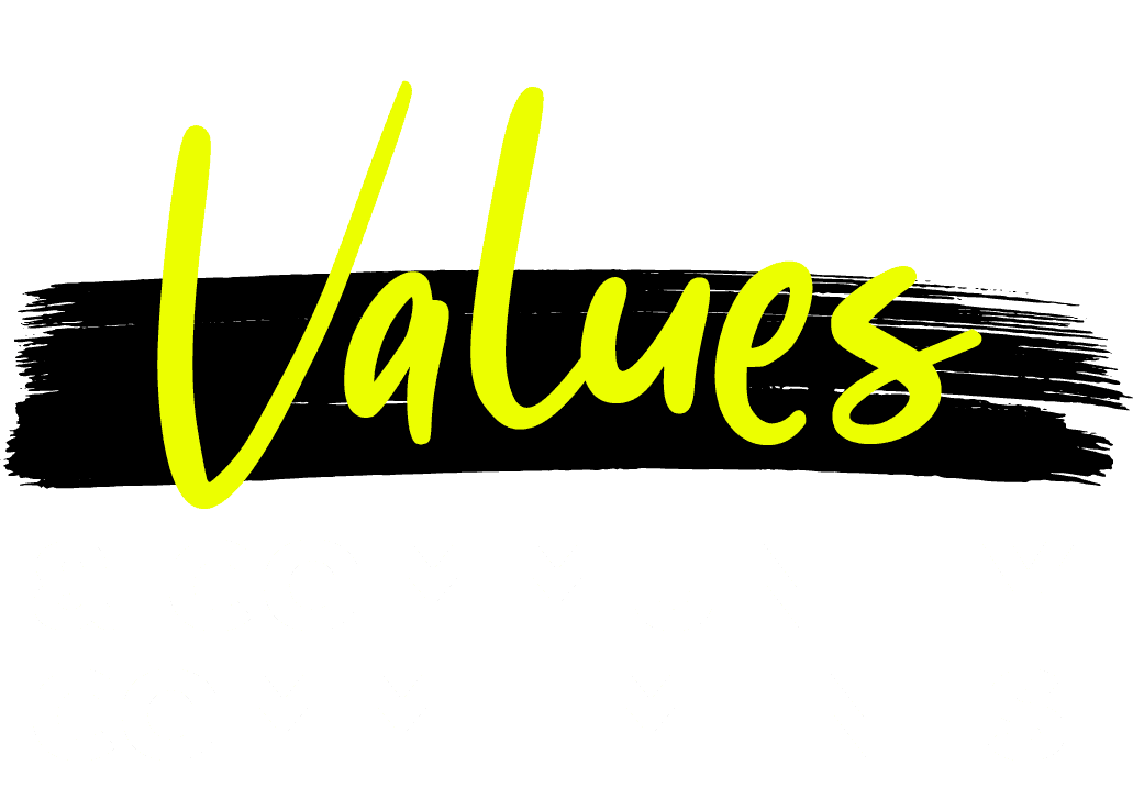 Text that reads Values & Community Commitments